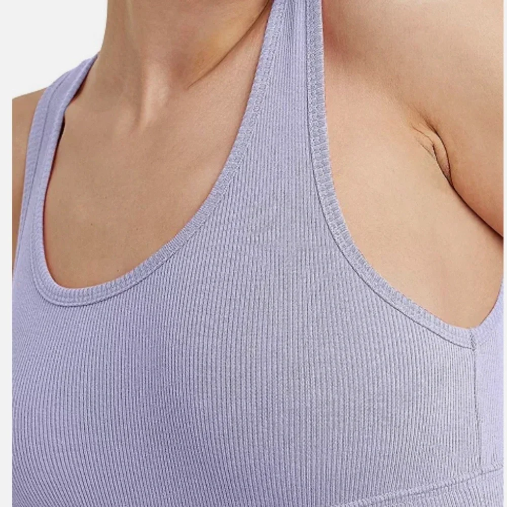 Hanes Women's Originals Cozywear Ribbed Longline Bralette OG116 - Picture 3 of 5